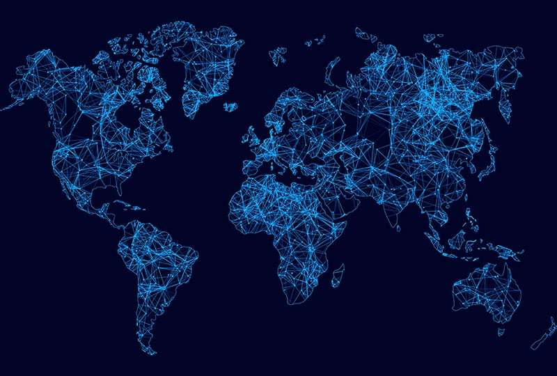 digital world map